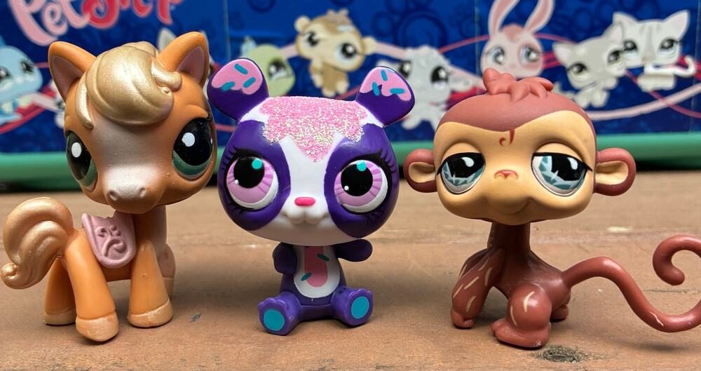 Littlest Pet Shop Penny Ling, Brown Horse, Monkey Authentic Y2K LPS